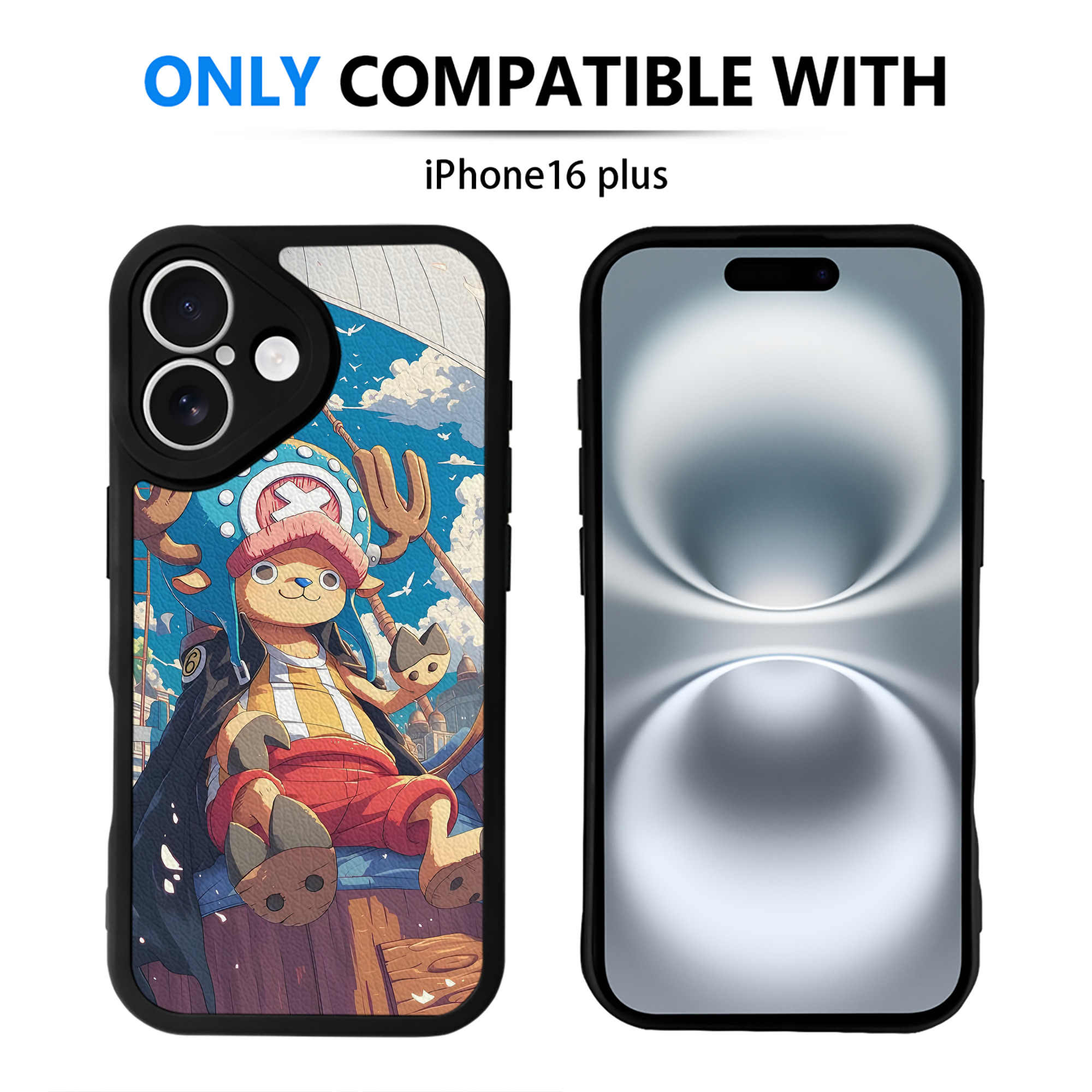 （画像用） ワンピース ONE PIECE 【iPhone 16シリーズ対応】シリコンスマホケース（レザー調） 材質：シリコン